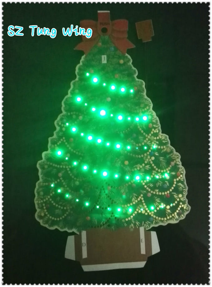 Рождественская елка сформировала проблескивая модуль СИД, записываемый модуль голоса на поздравительные открытки 1